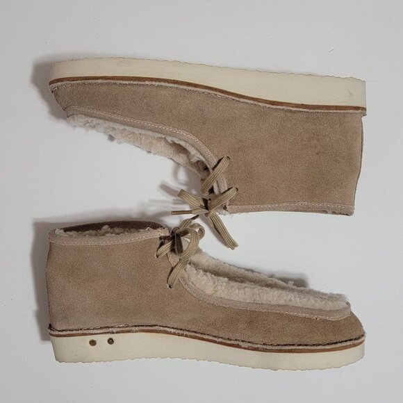 NEW Beek Alpine Swift Bootie Womens 8 Shearling Cozy Tan Suede Warm Outdoors - Picture 3 of 9